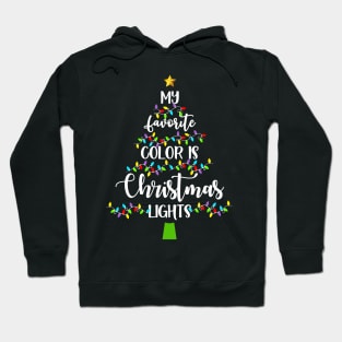 My Favorite Color Is Christmas Lights Cute Christmas Tree T-Shirt Hoodie